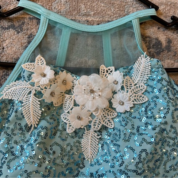COPY - Curtain Call CXL light blue dance costume WORN ONCE - Picture 4 of 10